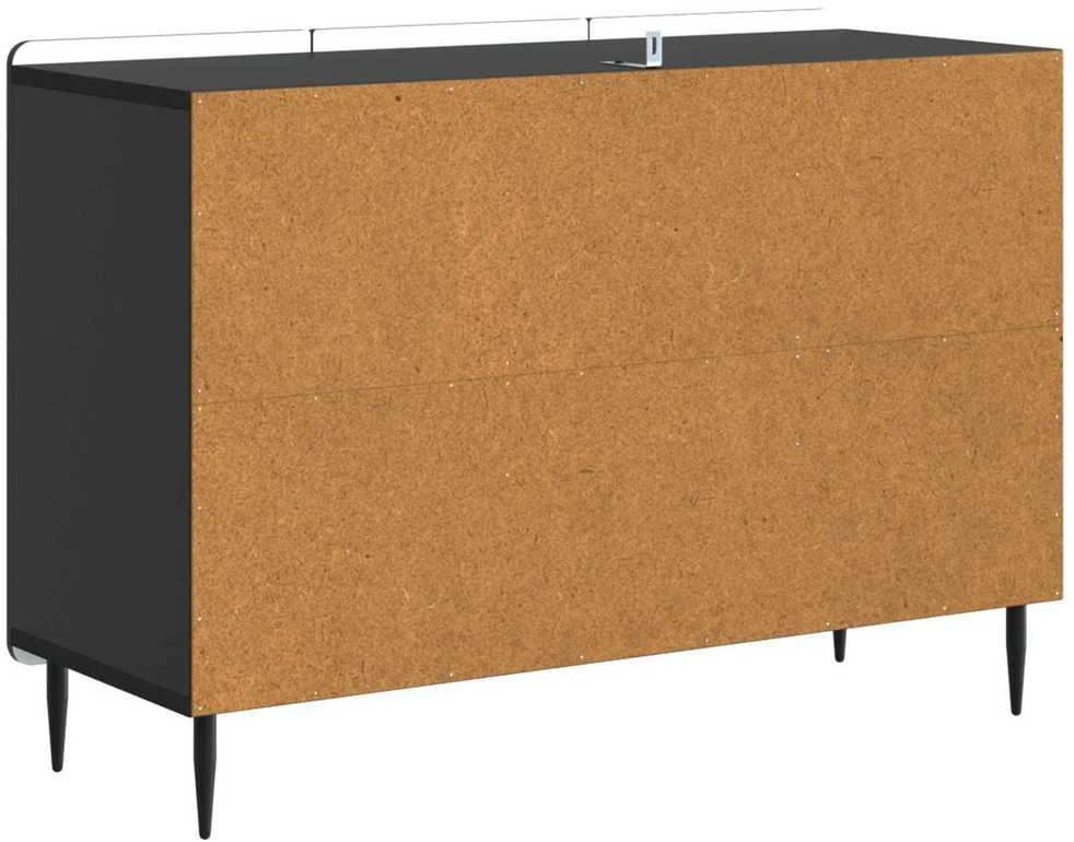 Kabalas su stalčių Juoda 89 x 34,5 x 62 cm Apdirbta mediena