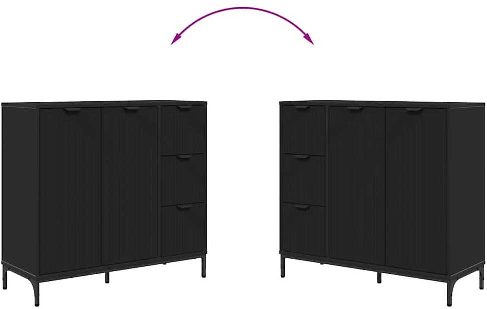 Kabalas Juoda 89,5 x 33 x 82 cm Apdirbta mediena