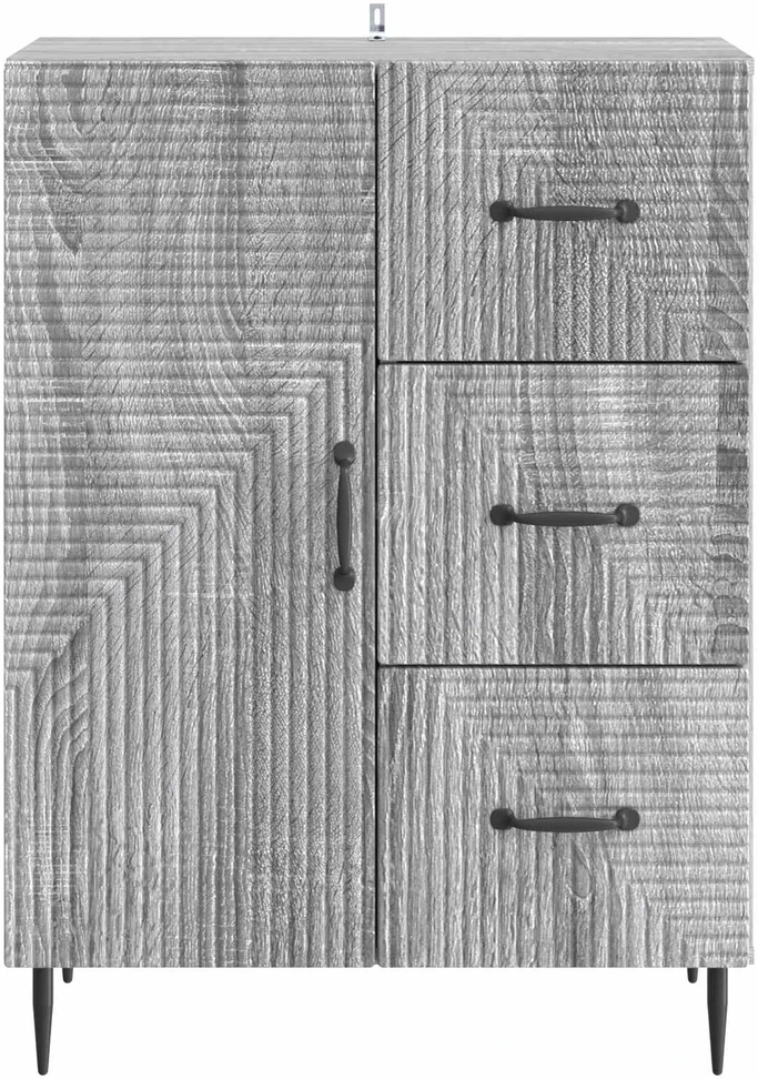 Kabalas su stalčių Pilka sonoma ąžuolo 66 x 34,5 x 89,5 cm