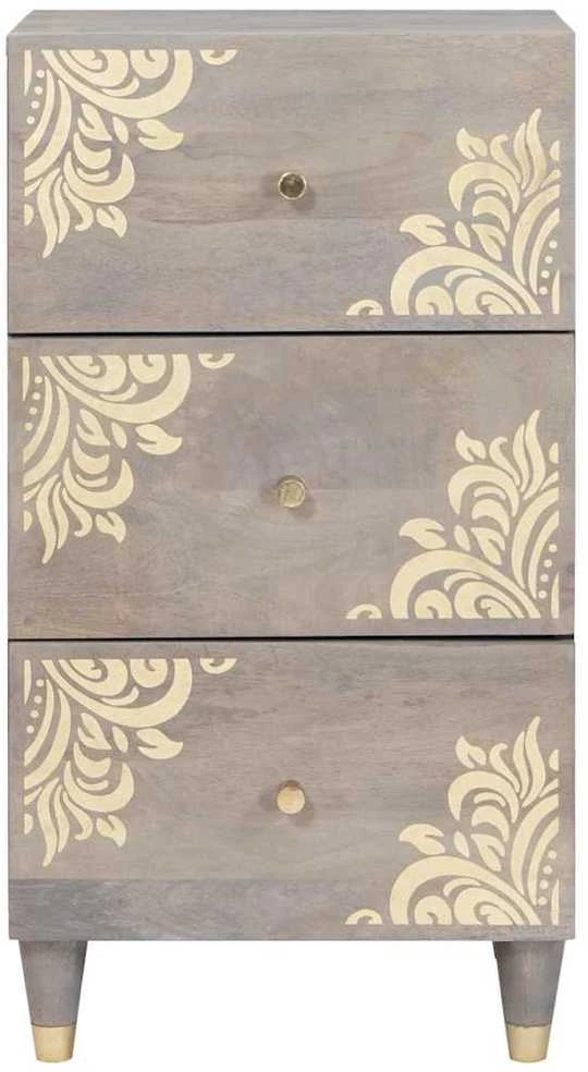 Kabalas Pilkas ir auksinis 40 x 33 x 75 cm Kietas mango medis