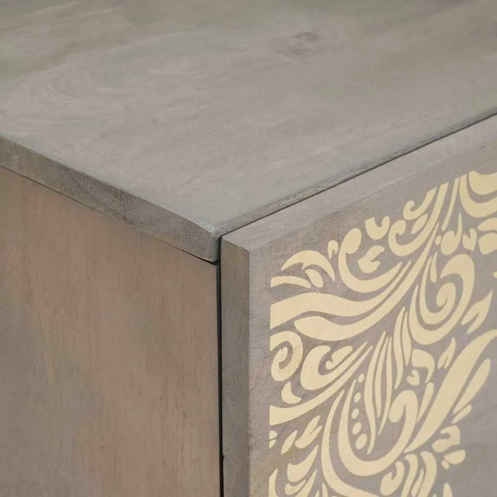 Kabalas Pilkas ir auksinis 40 x 33 x 75 cm Kietas mango medis