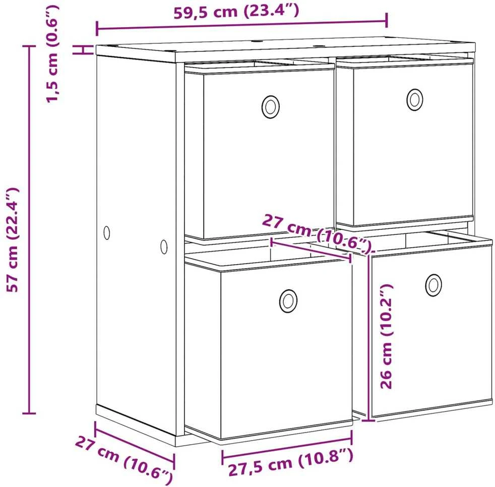 Kabalas Pilkas Sonoma 59,5 x 27 x 57 cm