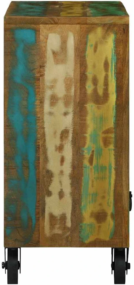 Kabalas su stalčių Ruda 80 x 30 x 65 cm Kietas atkurtas medis
