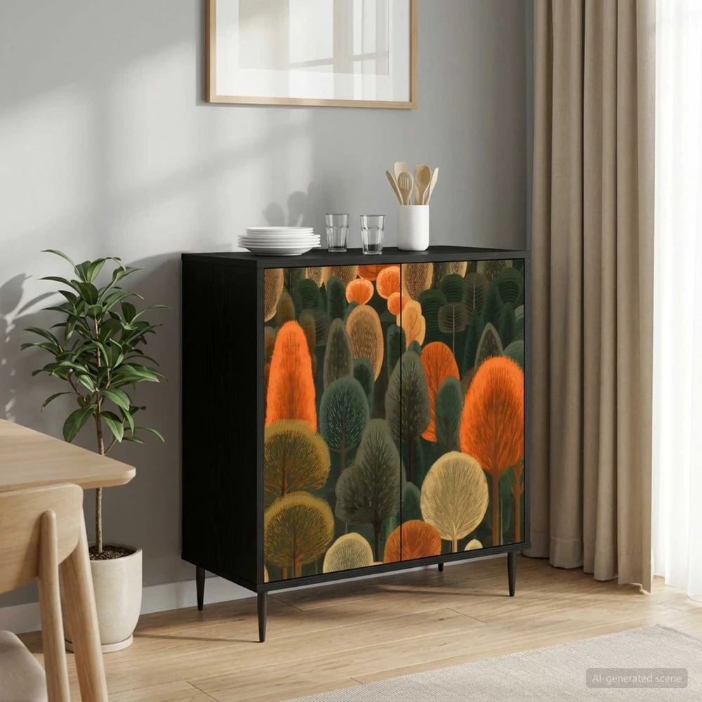 Kabalas ZAANDAM Juodojo ąžuolo 69 x 33 x 76 cm Apdirbta mediena
