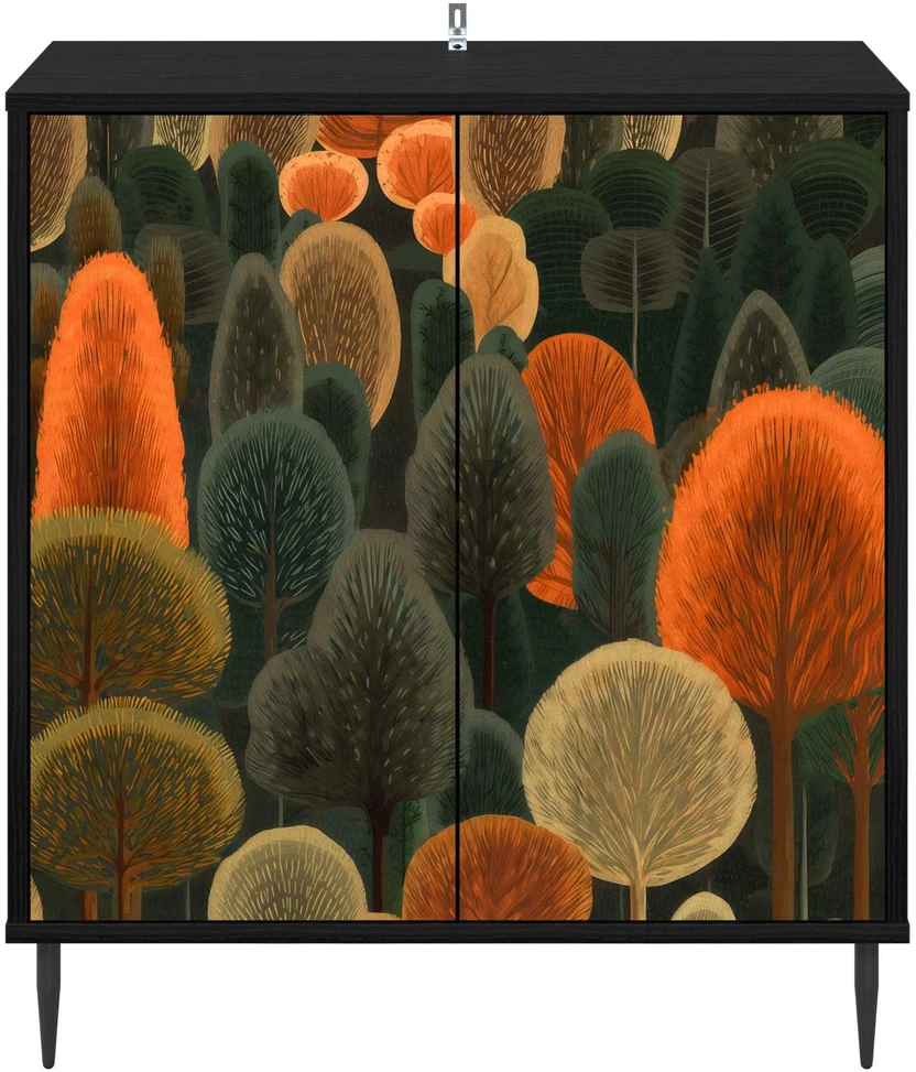 Kabalas ZAANDAM Juodojo ąžuolo 69 x 33 x 76 cm Apdirbta mediena
