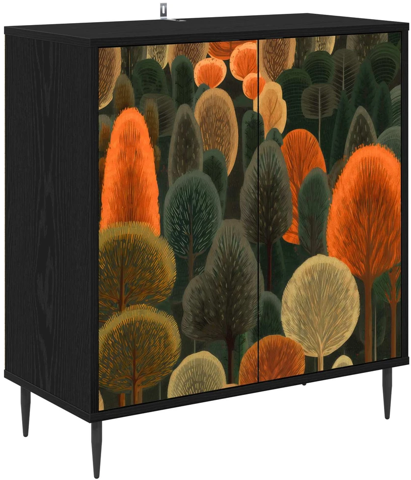 Kabalas ZAANDAM Juodojo ąžuolo 69 x 33 x 76 cm Apdirbta mediena