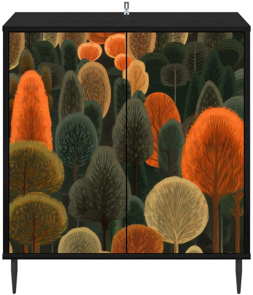 Kabalas ZAANDAM Juodojo ąžuolo 69 x 33 x 76 cm Apdirbta mediena