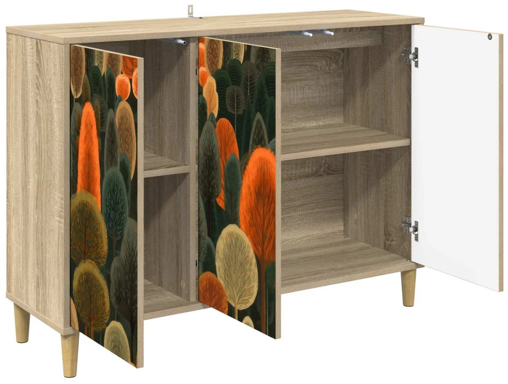 Kabalas ZAANDAM Sonoma ąžuolo 102 x 33 x 75 cm Apdirbta mediena