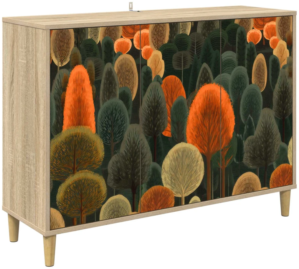 Kabalas ZAANDAM Sonoma ąžuolo 102 x 33 x 75 cm Apdirbta mediena