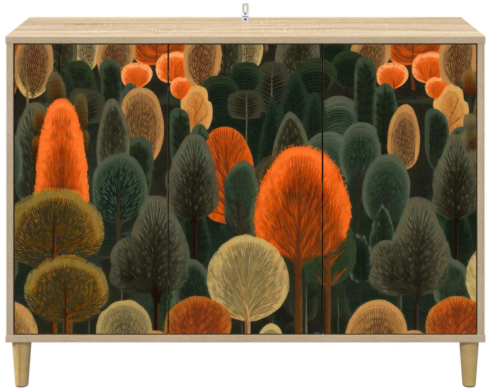 Kabalas ZAANDAM Sonoma ąžuolo 102 x 33 x 75 cm Apdirbta mediena
