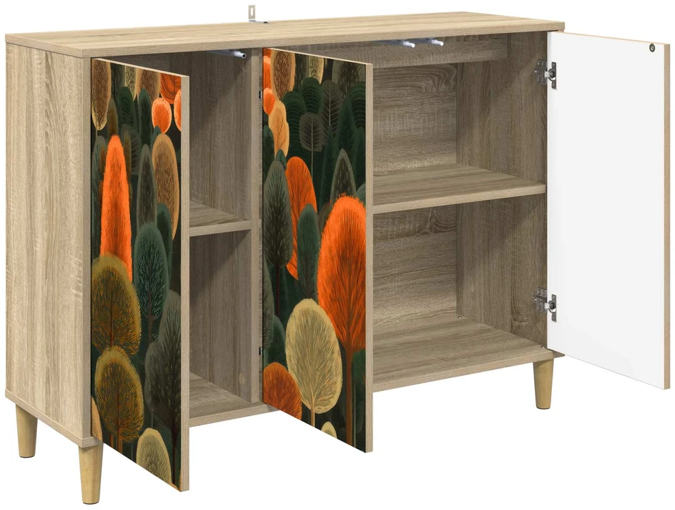 Kabalas ZAANDAM Sonoma ąžuolo 102 x 33 x 75 cm Apdirbta mediena