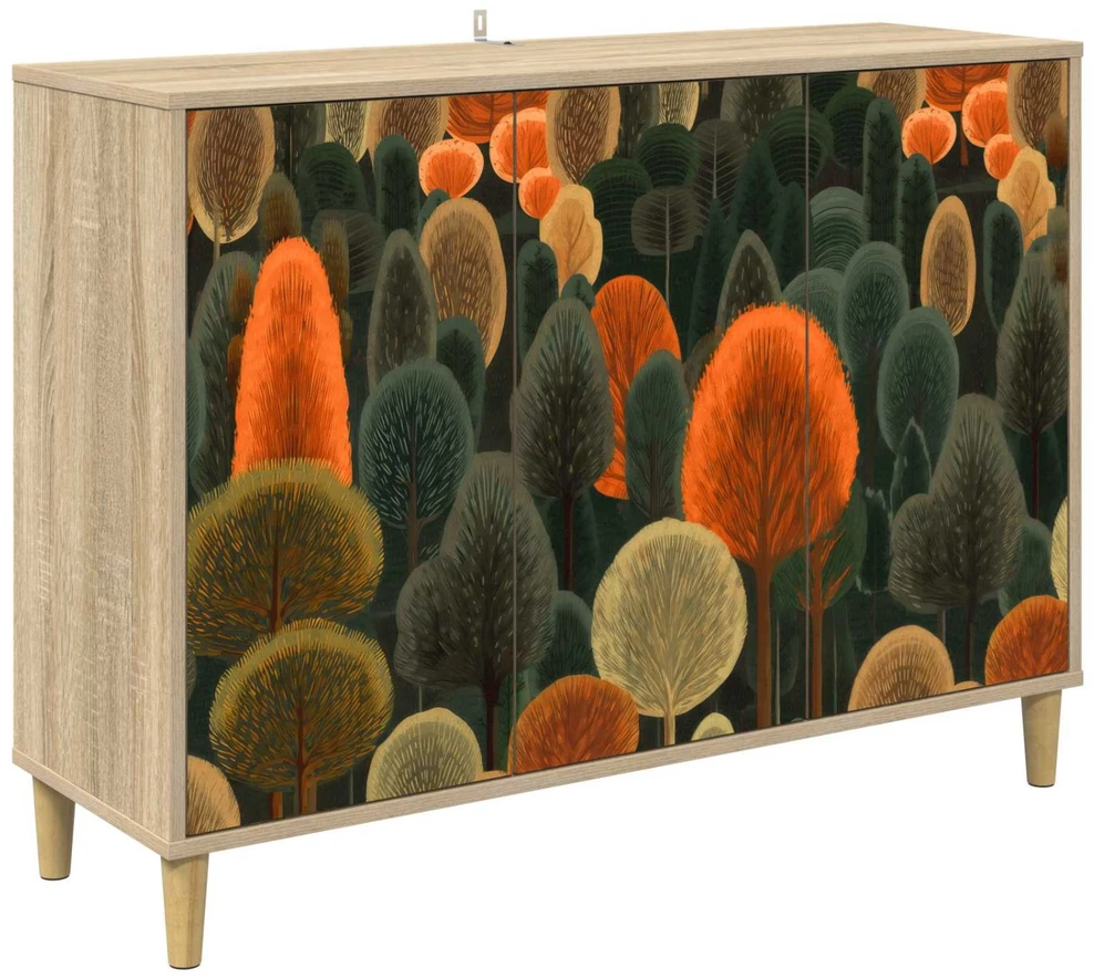 Kabalas ZAANDAM Sonoma ąžuolo 102 x 33 x 75 cm Apdirbta mediena