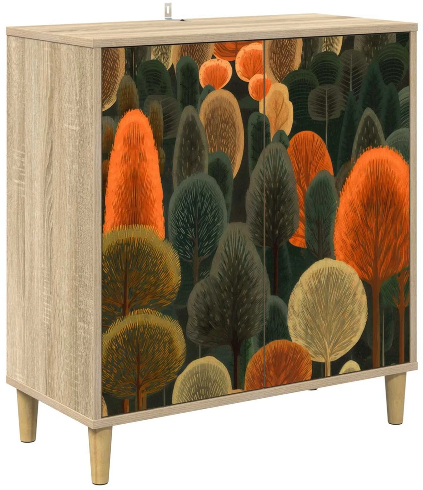 Kabalas ZAANDAM Sonoma ąžuolo 69 x 33 x 75 cm Apdirbta mediena