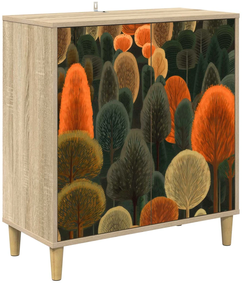 Kabalas ZAANDAM Sonoma ąžuolo 69 x 33 x 75 cm Apdirbta mediena