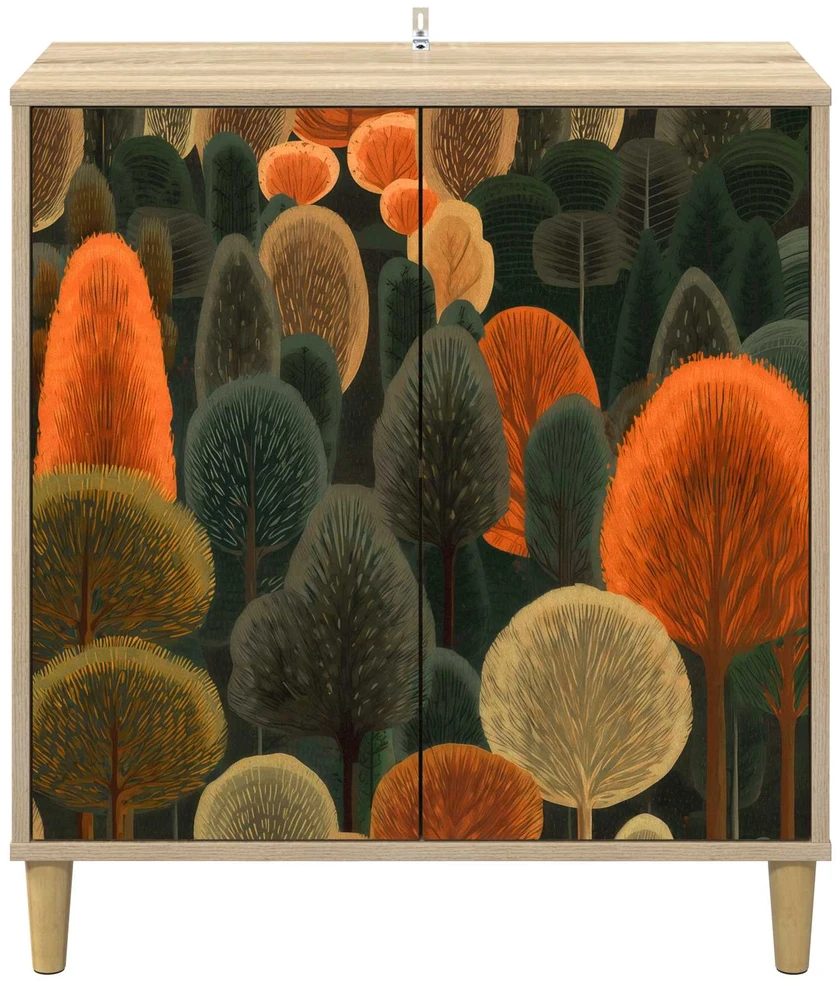 Kabalas ZAANDAM Sonoma ąžuolo 69 x 33 x 75 cm Apdirbta mediena