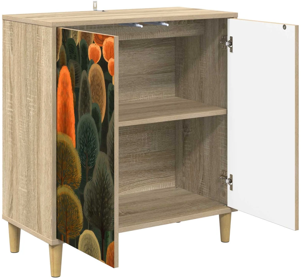 Kabalas ZAANDAM Sonoma ąžuolo 69 x 33 x 75 cm Apdirbta mediena
