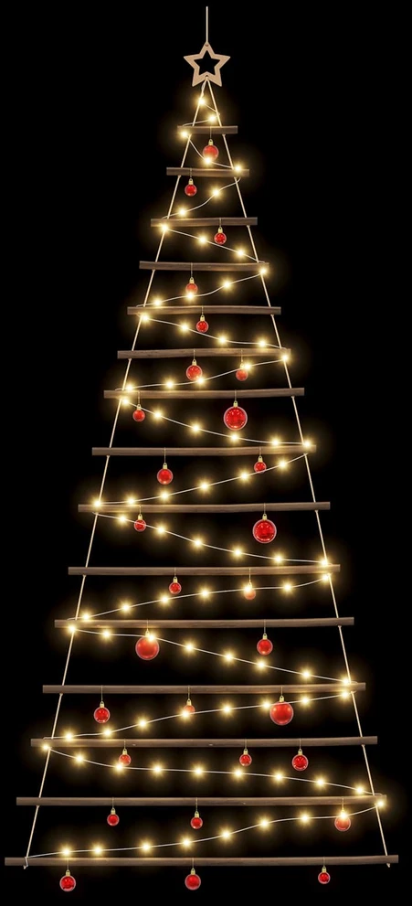 Kabančios Kalėdų eglutės su žaisliukais 210 cm 130 LED