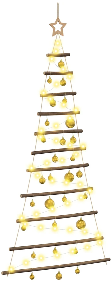 Kabančios Kalėdų eglutės su žaisliukais 150 cm 80 LED