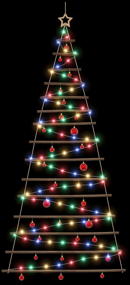 Kabančios Kalėdų eglutės su žaisliukais 210 cm 130 LED