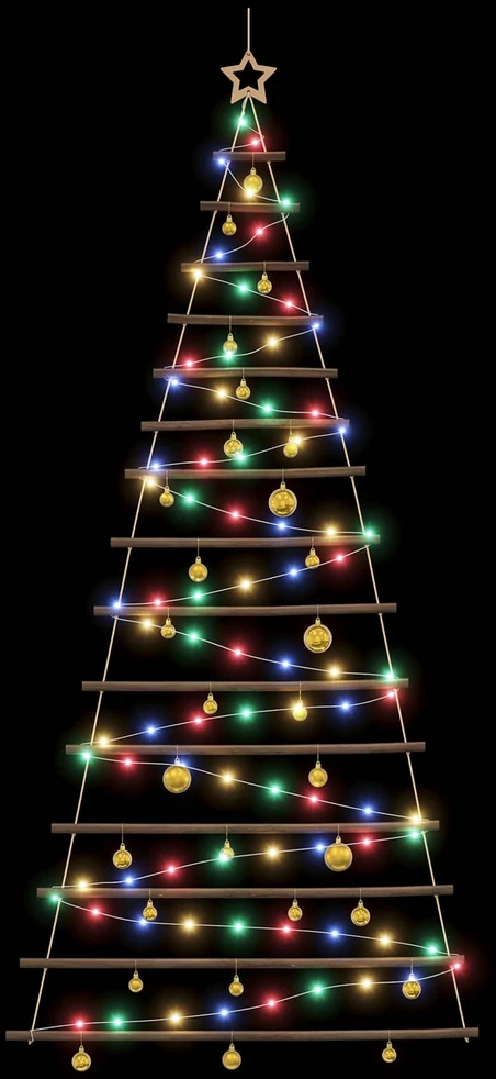 Kabančios Kalėdų eglutės su žaisliukais 210 cm 130 LED