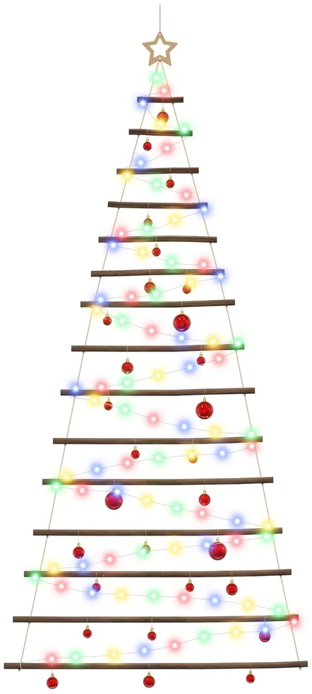 Kabančios Kalėdų eglutės su žaisliukais 210 cm 130 LED