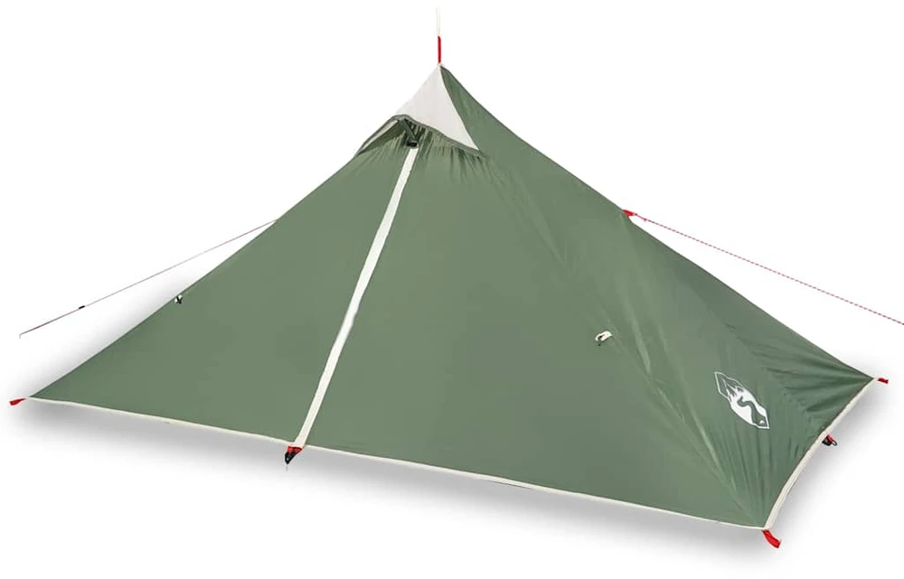 Stovyklavimo palapinė, žalia, vienvietė, tipi dizaino