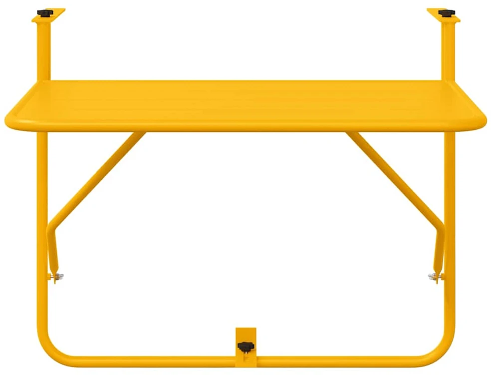 Kabantis balkono stalas Geltona 60 x 39 x 65 cm Plienas
