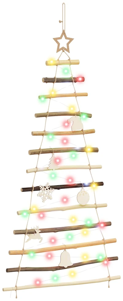 Kabantis Kalėdų medis 120 cm 50 LED Įvairių spalvų