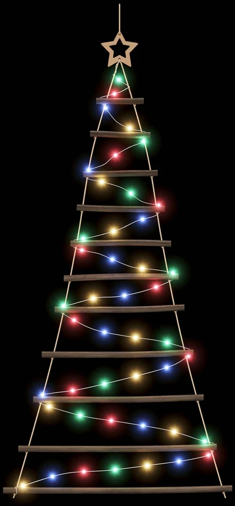 Kabantis Kalėdų medis 150 cm 80 LED Įvairių spalvų