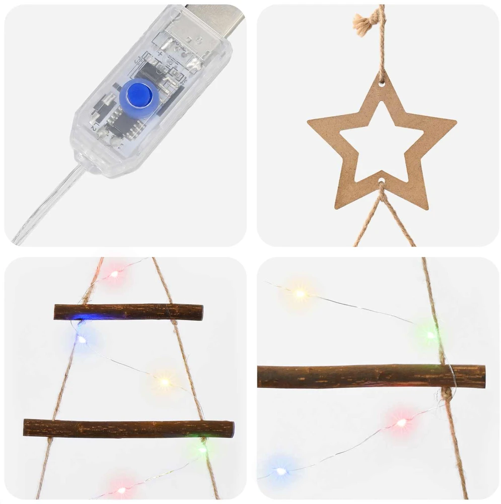 Kabantis Kalėdų medis 150 cm 80 LED Įvairių spalvų