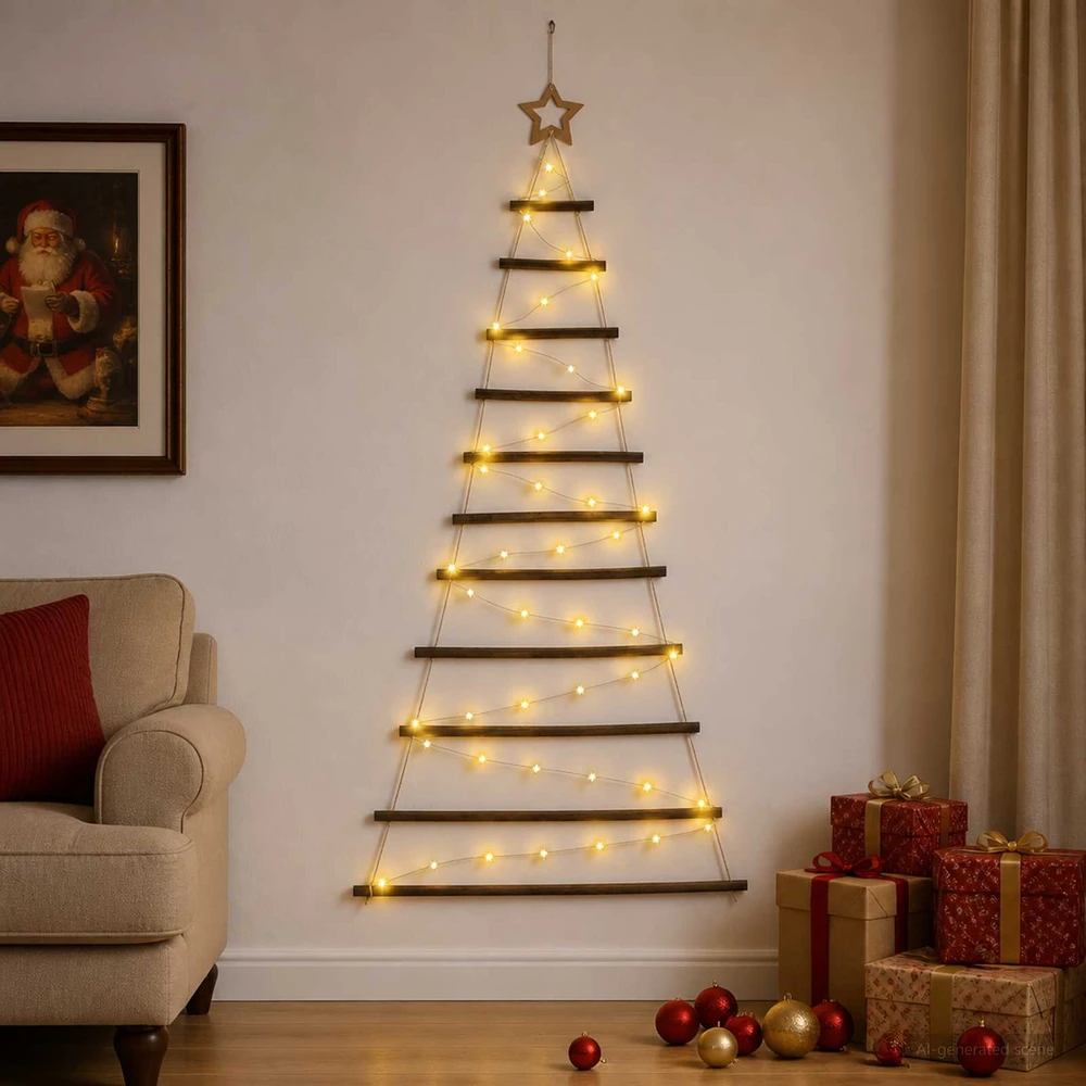 Kabantis Kalėdų medis 150 cm 80 LED Šilta balta