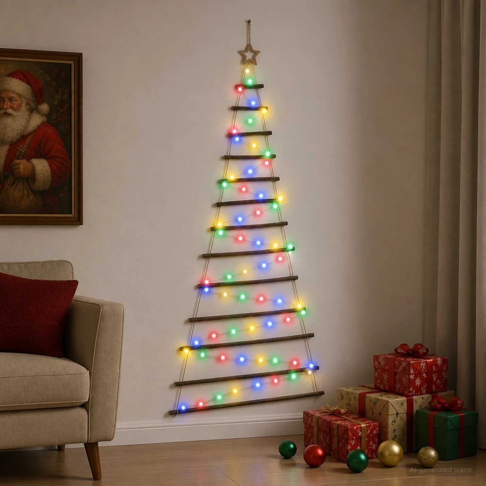 Kabantis Kalėdų medis 180 cm 100 LED Įvairių spalvų