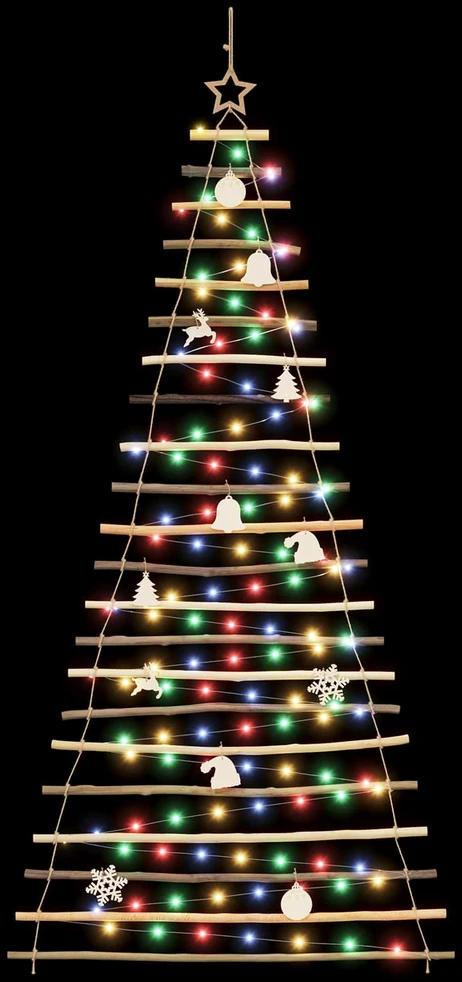 Kabantis Kalėdų medis 210 cm 130 LED Įvairių spalvų