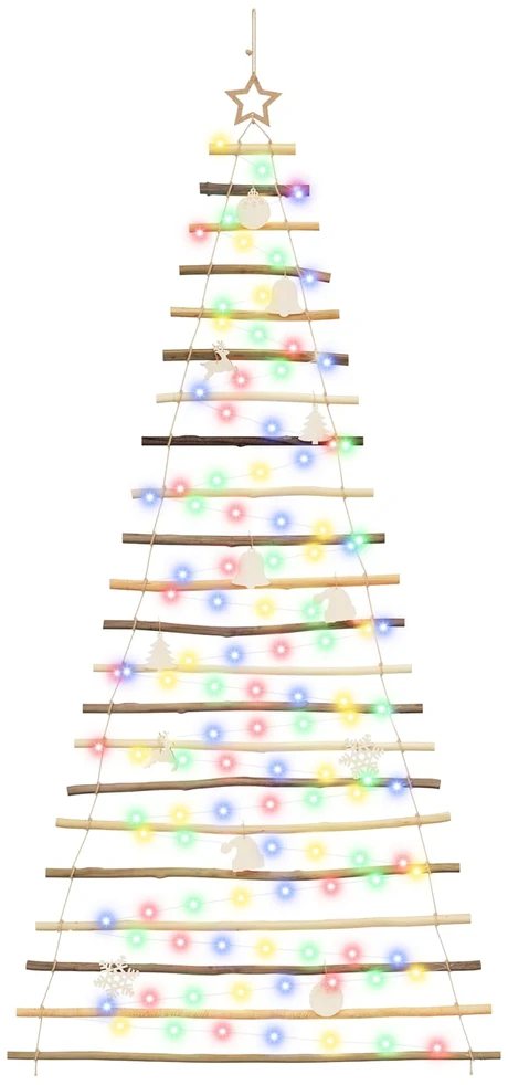 Kabantis Kalėdų medis 210 cm 130 LED Įvairių spalvų