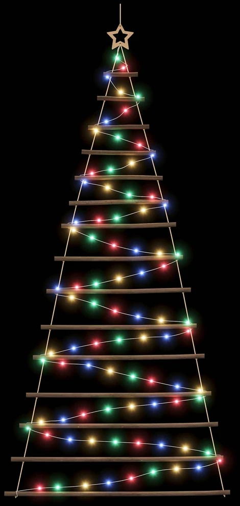 Kabantis Kalėdų medis 210 cm 130 LED Įvairių spalvų