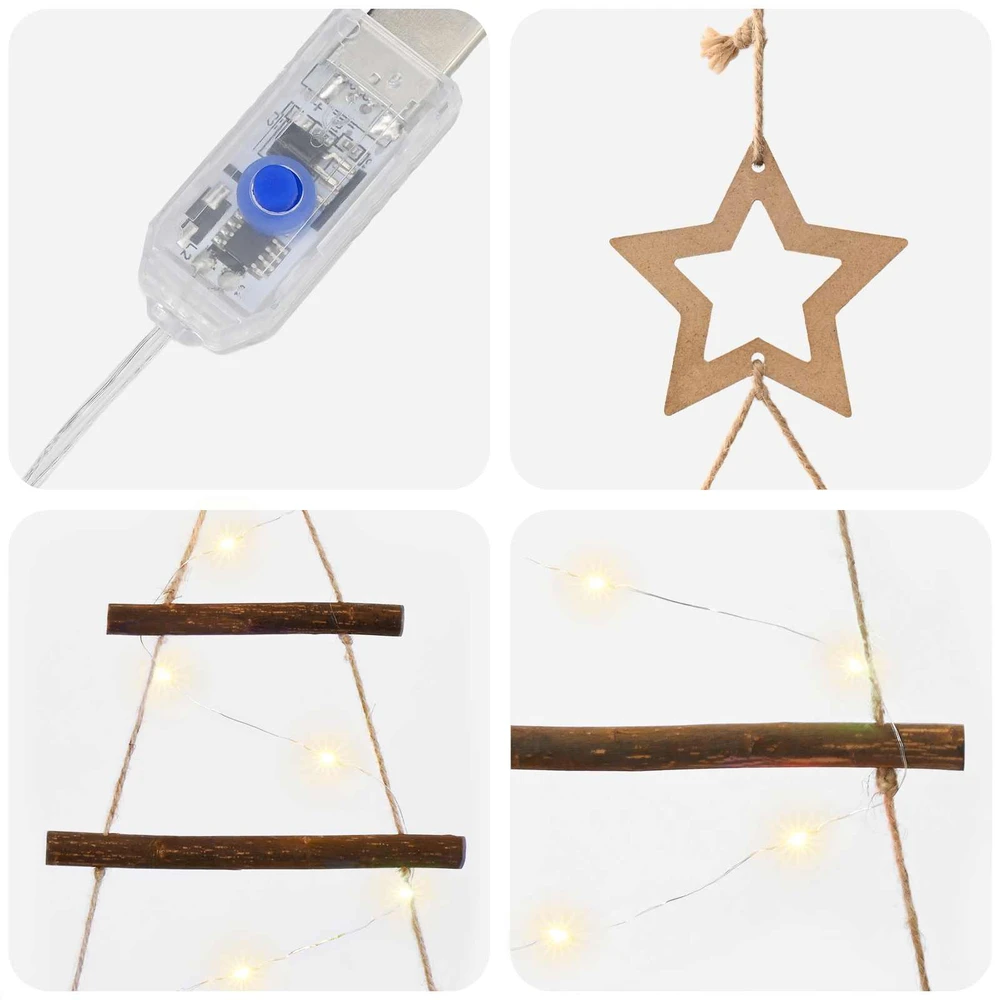 Kabantis Kalėdų medis 210 cm 130 LED Šilta balta