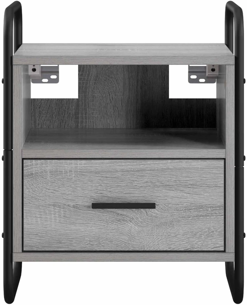 Kabantis naktinis staliukas 2 vnt. Pilka Sonoma 40 x 30 x 50 cm