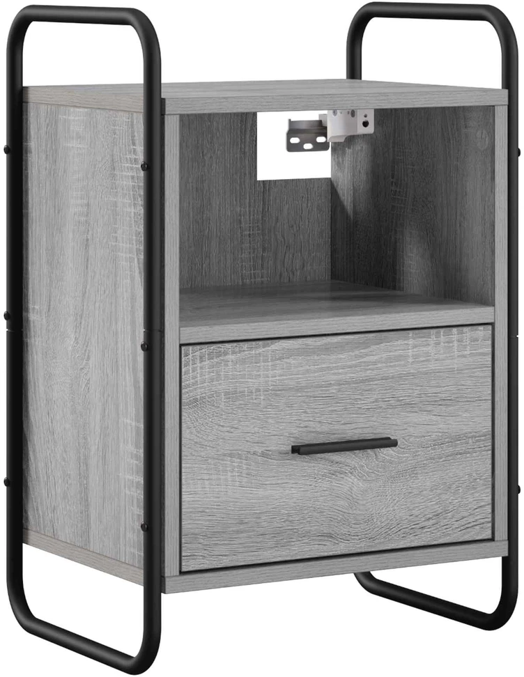 Kabantis naktinis staliukas 2 vnt. Pilka Sonoma 40 x 30 x 60 cm