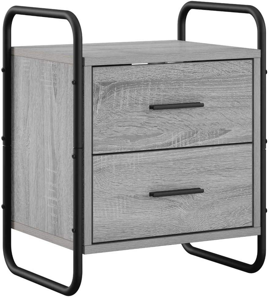 Kabantis naktinis staliukas 2 vnt. Pilka Sonoma 40 x 30 x 50 cm
