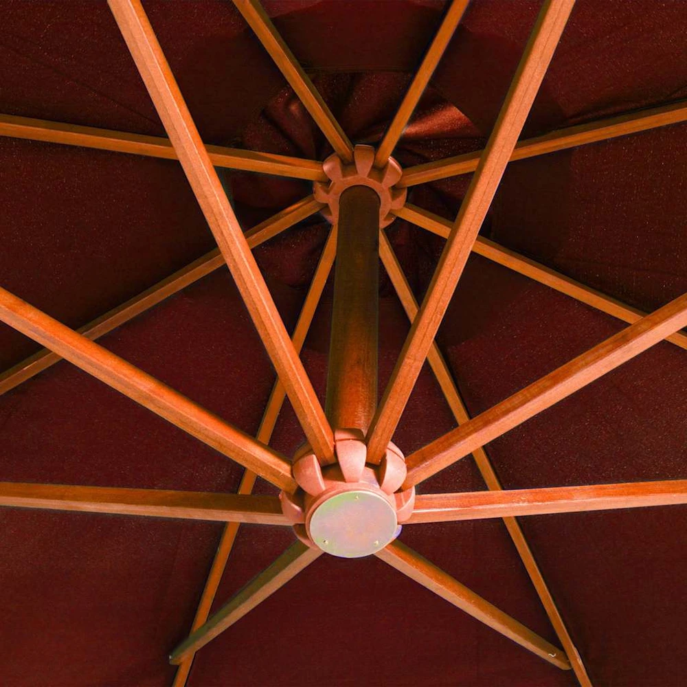 Kabantis sodo skėtis su stulpu, terakota, 3,5x2,9m, eglė