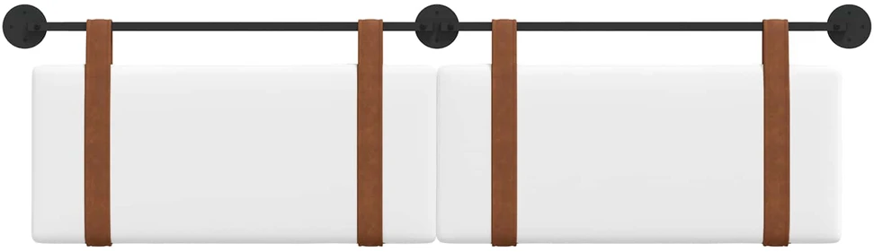 Kabantysis galvūgalis Baltas 190 x 55 x 5 cm Antikinis PU