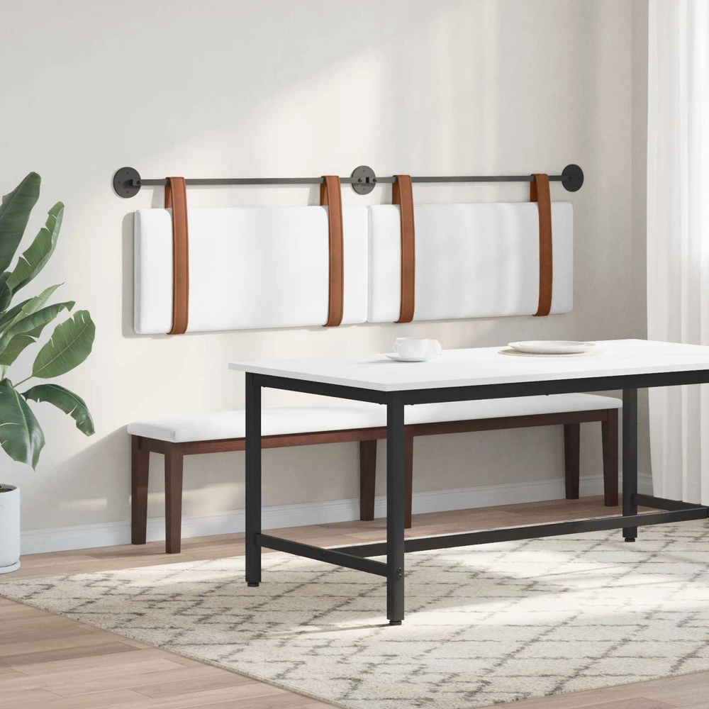 Kabantysis galvūgalis Baltas 190 x 55 x 5 cm Antikinis PU