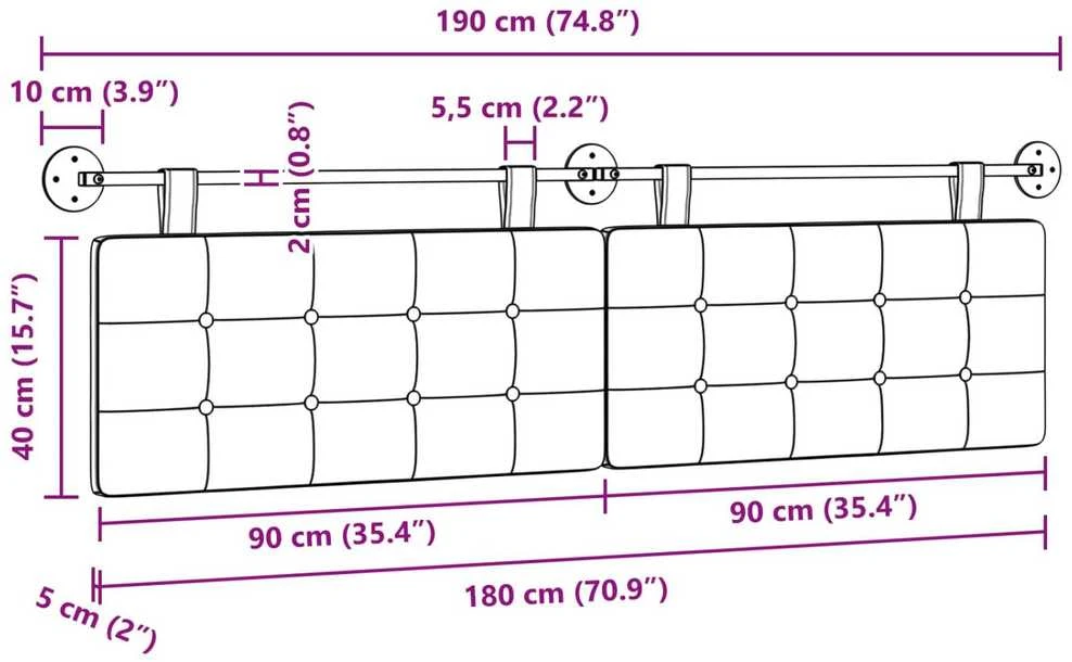 Kabantysis galvūgalis Džinsinės mėlynos 190 x 55 x 5 cm audinys