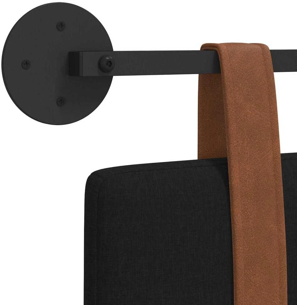 Kabantysis galvūgalis Juodas 130 x 55 x 5 cm Antikinis PU