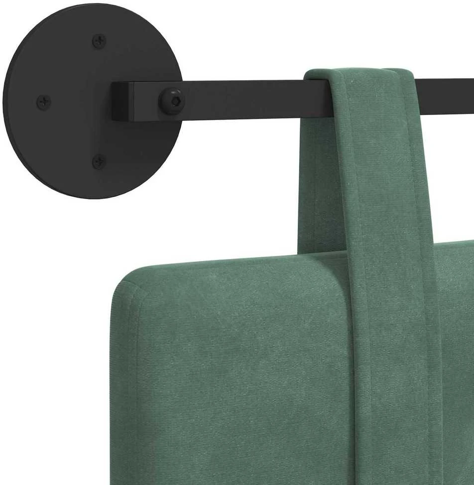 Pakabinamas lovos galvūgalis Jūrinė žalia Aksomas