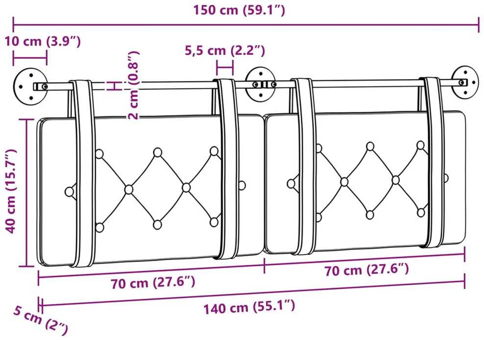 Pakabinamas lovos galvūgalis Jūrinė žalia Aksomas
