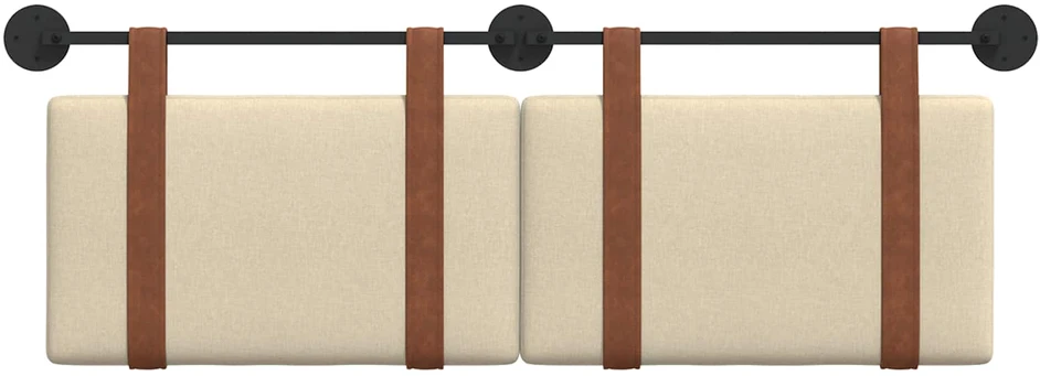 Kabantysis galvūgalis Kreminė 130 x 55 x 5 cm Antikinis PU