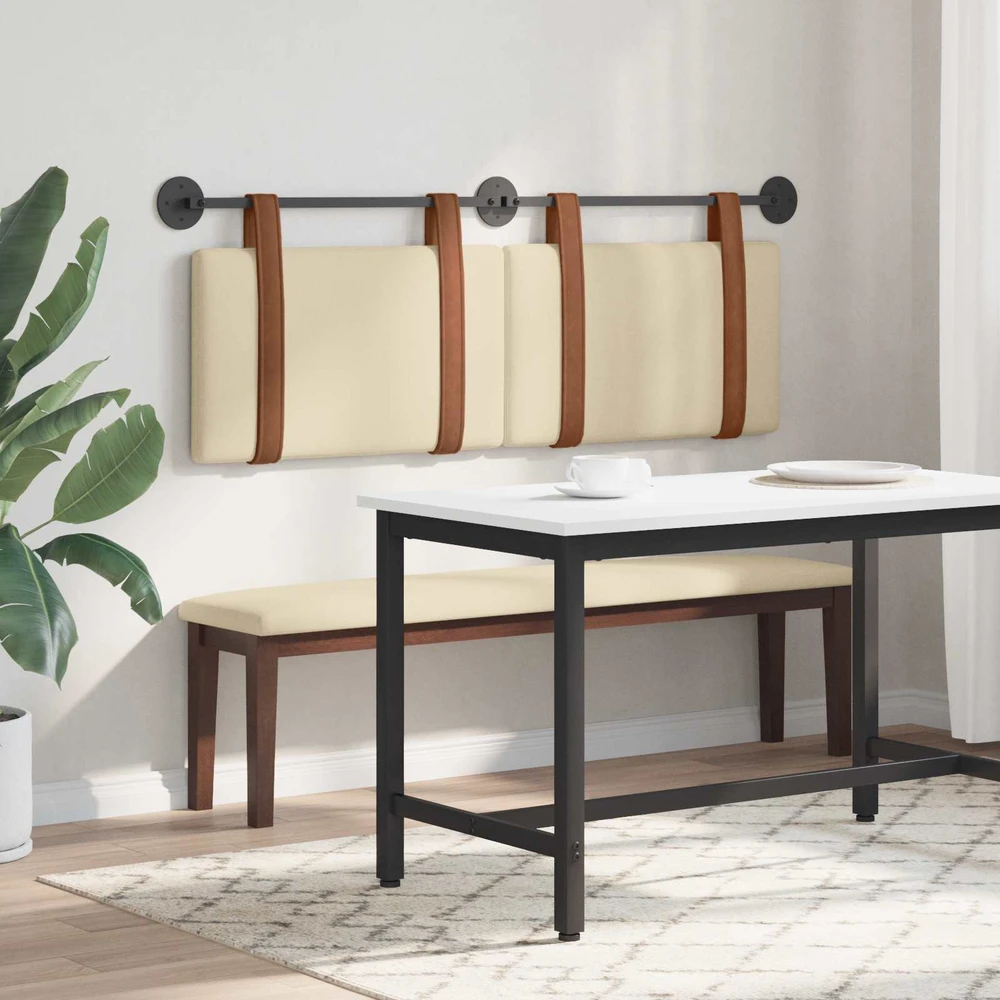 Kabantysis galvūgalis Kreminė 130 x 55 x 5 cm Antikinis PU