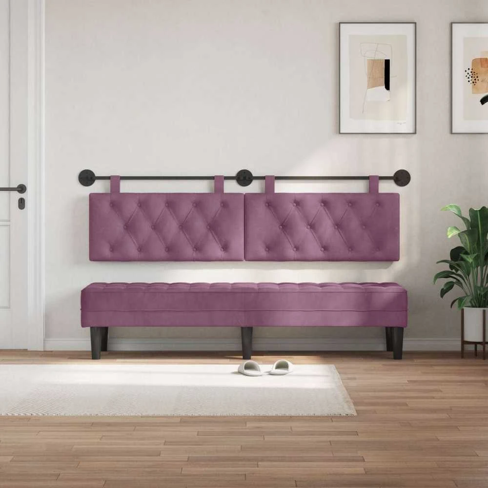 Pakabinamas lovos galvūgalis Violetinė Aksomas