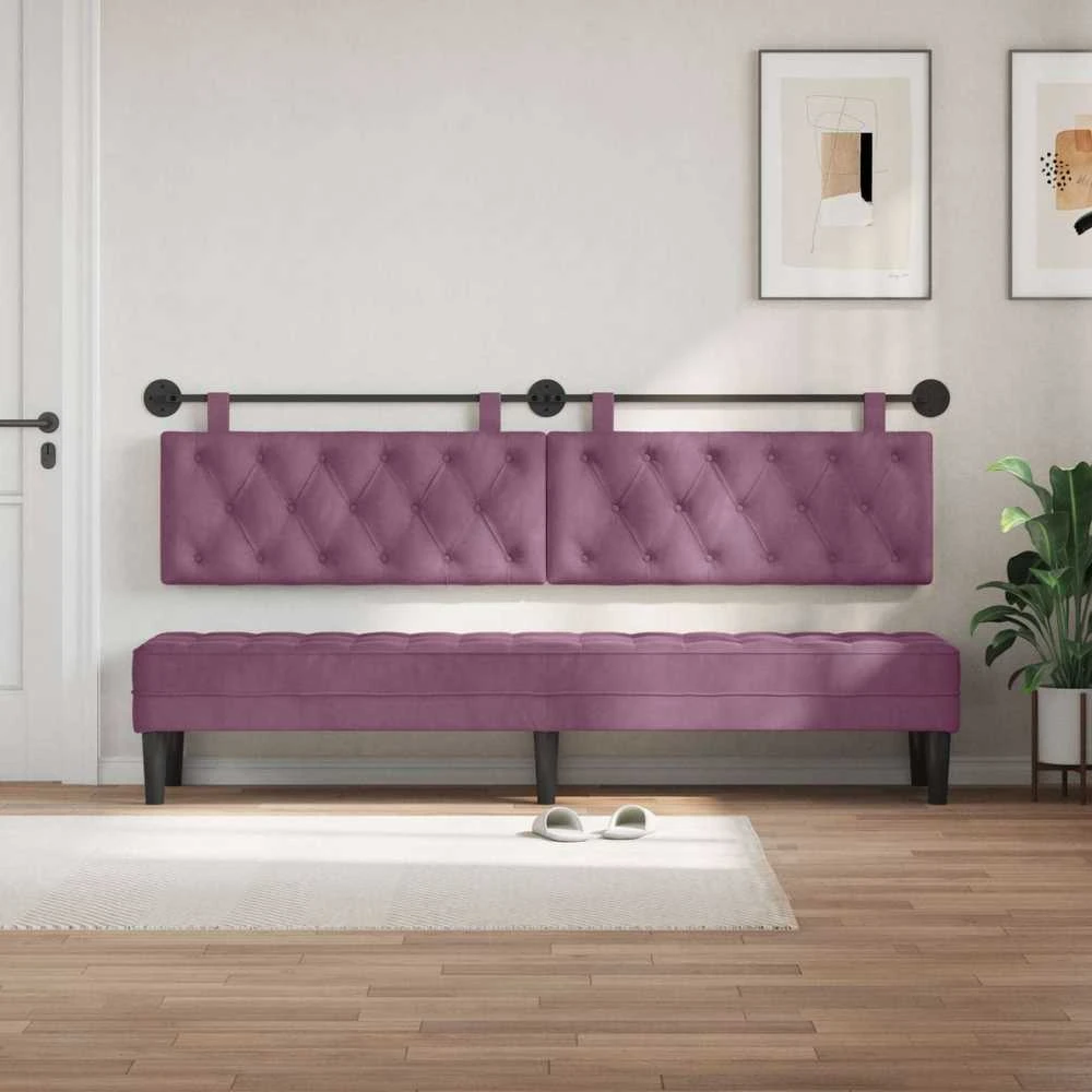 Pakabinamas lovos galvūgalis Violetinė Aksomas